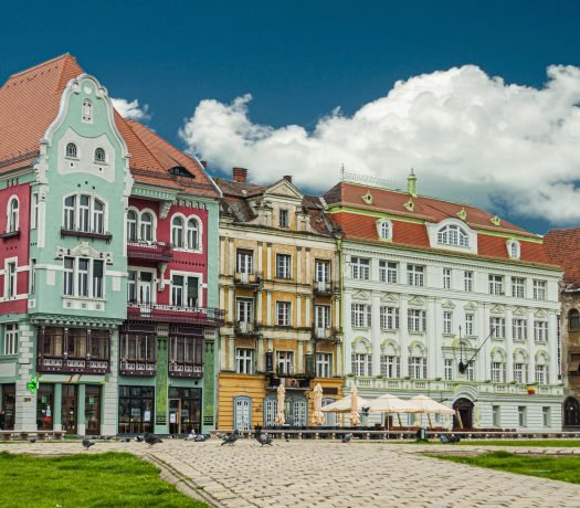 La Place de l'Union à Timisoara, Roumanie